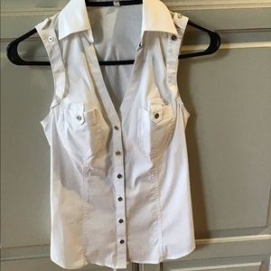 Express military style sleeveless blouse. Sexy!!!